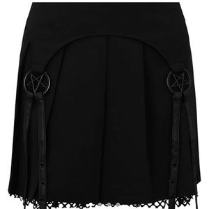 Killstar Plus-size Crucifier Mini Skirt